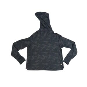 Vuori Womens Halo Essential Hoodie Charcoal Camo Pullover VW226 Medium